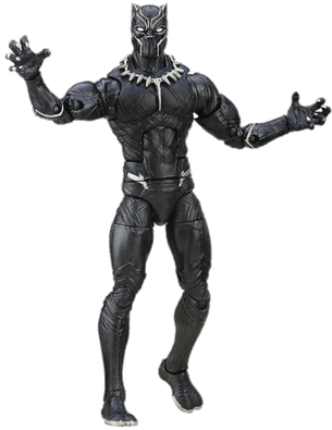Black Panther Action Figure - Marvel 6-inch Legends Series Black Panther Figure (400x400), Png Download