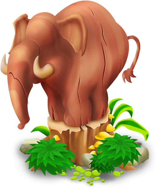 Wooden Elephant - Elephant (701x701), Png Download