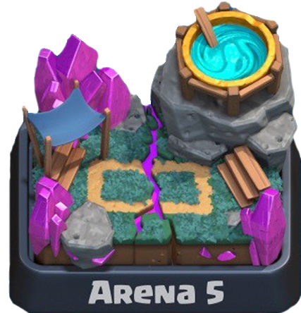 Arena 5 Apenas Png E Render Clash Royales - Clash Royale Spell Valley Png (436x447), Png Download