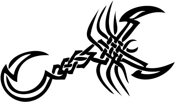 Abstract Tribal Scorpion Tattoo Designs - Diseño De Tatuajes Tribales (600x362), Png Download
