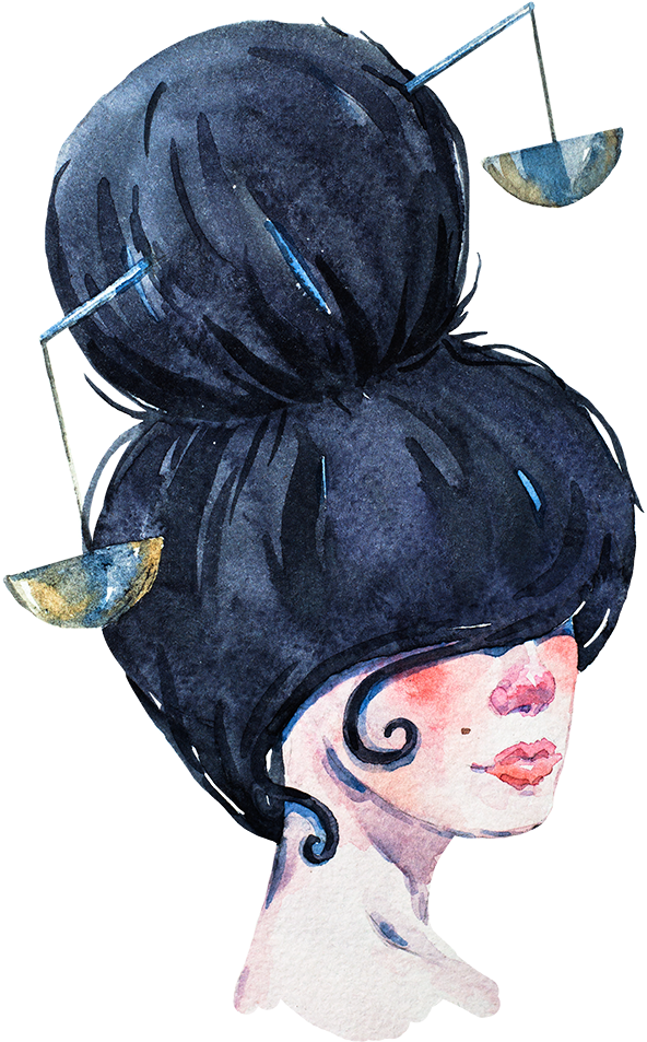 Libra - Giclee Painting: Anonymous' Libra Girl, 24x32in. (1000x1000), Png Download