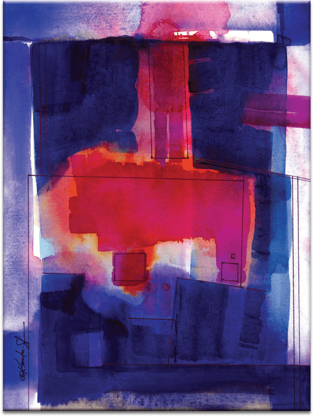 Watercolor Abstraction - Watercolour Abstraction 127 By Kathy Morton Stanion (900x900), Png Download