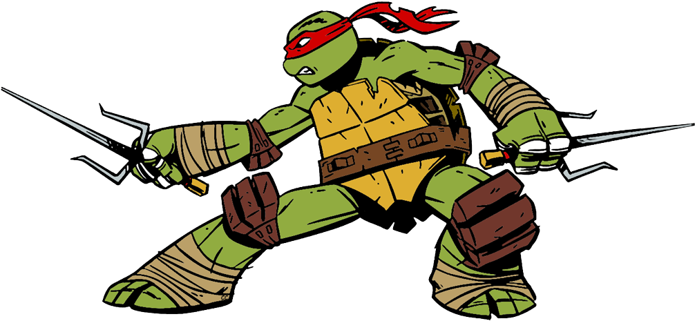 Go To Image - Raphael Ninja Turtle Clip Art (1018x478), Png Download