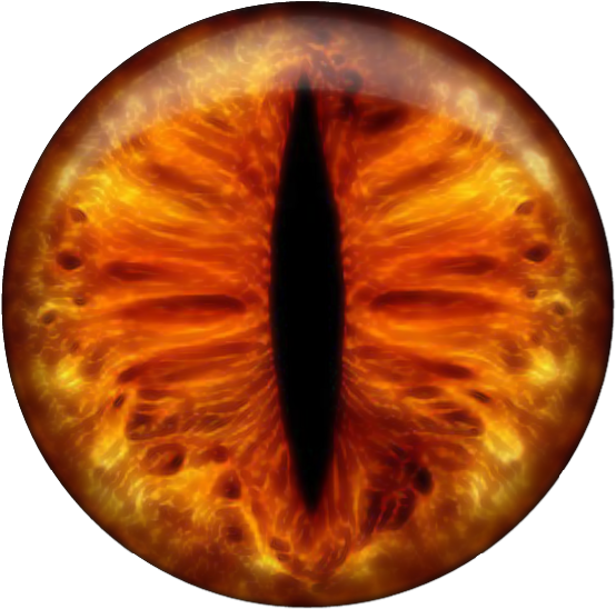 Fire Eyes Png - Orange Cat Eye Necklace (600x602), Png Download