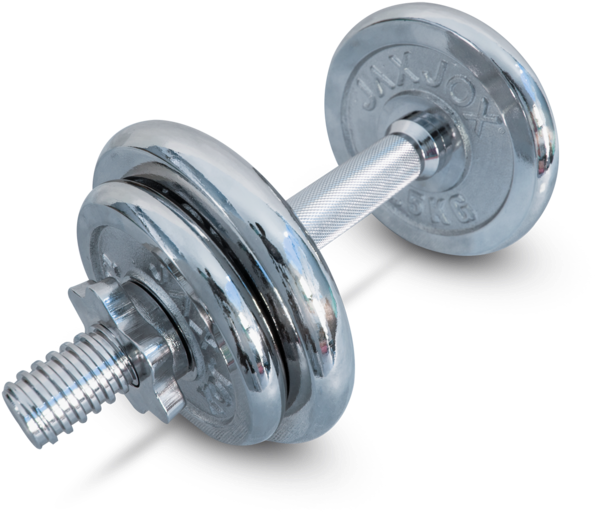 Chrome Dumbbell - Dumbbell (720x547), Png Download