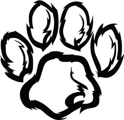 Furry Paw Print - Wildcat Paw Print Png (400x400), Png Download