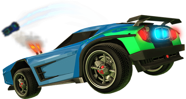 Esports Car Top Right - Rocket League Png (628x334), Png Download