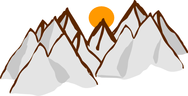 How To Set Use Mountain Range Sunset Svg Vector (600x306), Png Download