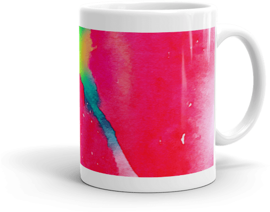 Watercolor Flower Mug - Coffee Cup (600x600), Png Download