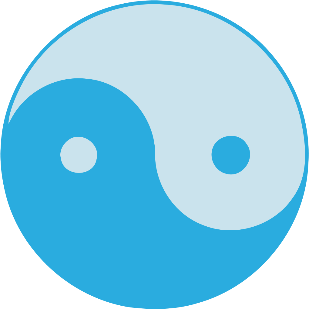Blue Yin Yang - Yin Yang Vector Png (1024x1024), Png Download