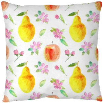 Seamless Pattern With Apple,pear And Flower - Apple (400x400), Png Download