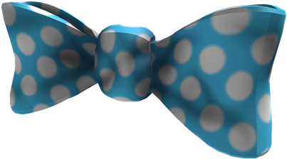 Blue Polkadot Bow Tie (420x420), Png Download