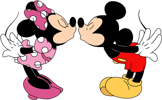 Share This Image - Mickey E Minnie Kiss (628x391), Png Download