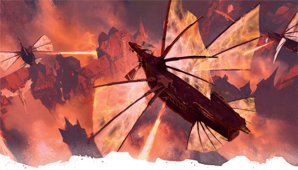 Credit//wizards Of The Coast - Military Helicopter (600x343), Png Download