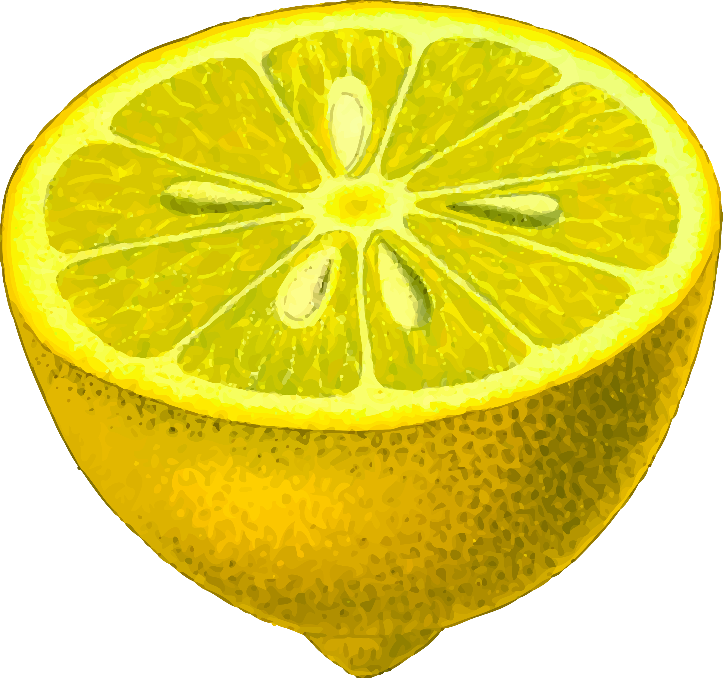 Lemon Clipart Png - Half Lemon (2400x2252), Png Download