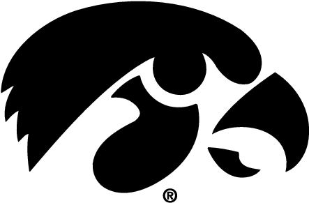 Iowa Hawkeye Stencil Logo - Transparent Iowa Hawkeyes Logo (464x304), Png Download