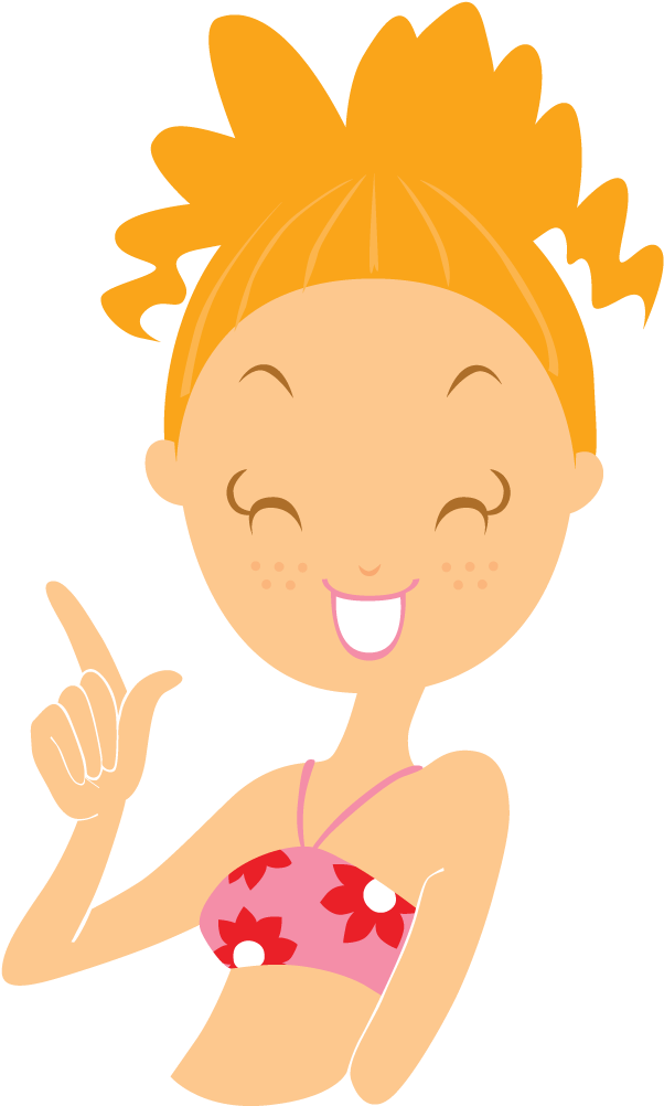 Beach Girl Finger Icon - Happy Girl Icon (1024x1024), Png Download