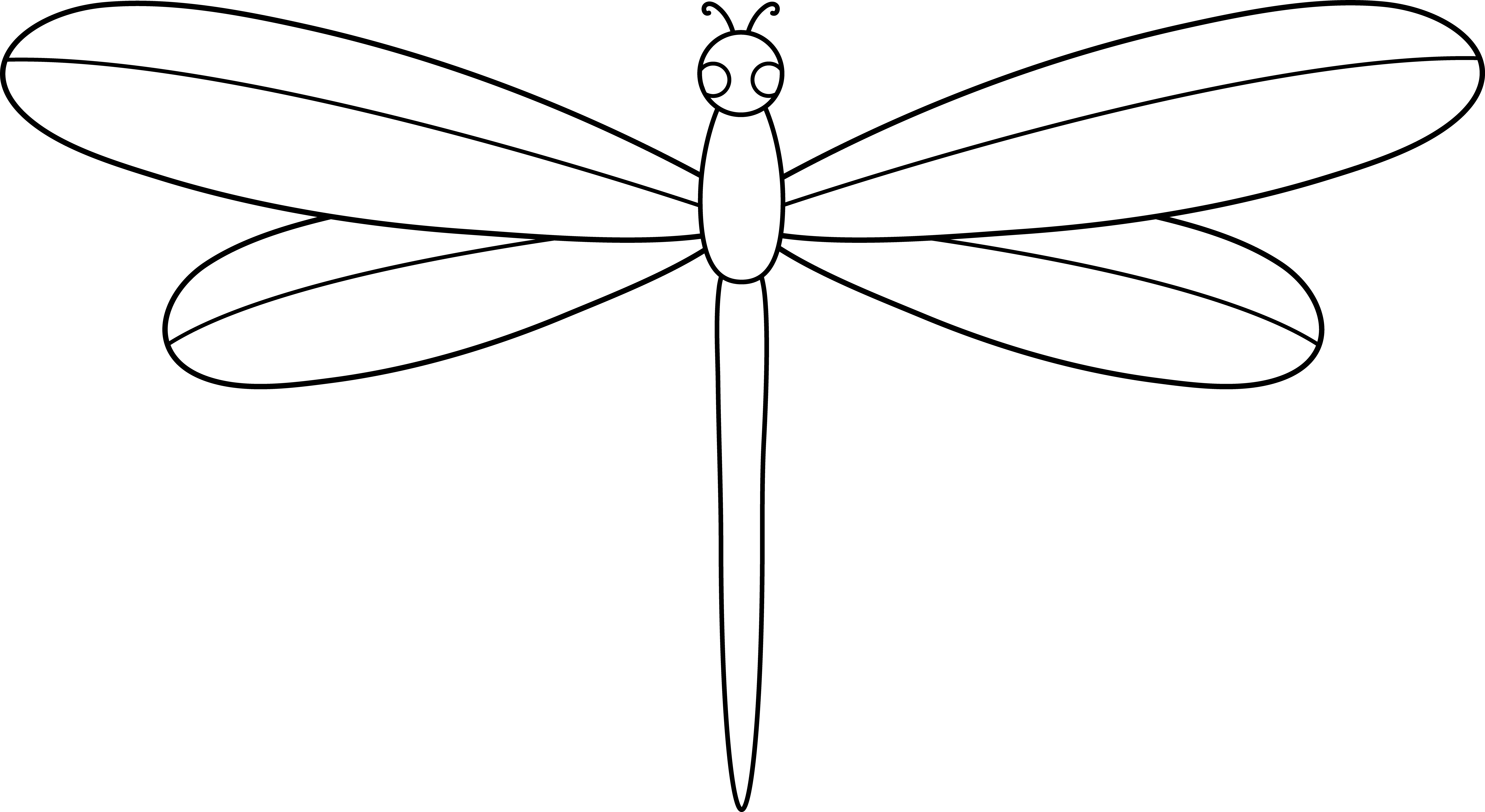 Dragonfly - Dragonfly Cartoon White Png (8014x4384), Png Download