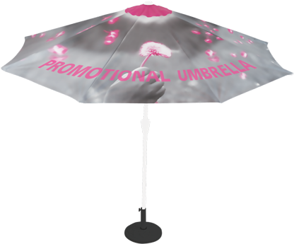 Round Promotional Umbrella - Promo Patio Umbrella Outdoor Events Custom Printed (480x480), Png Download