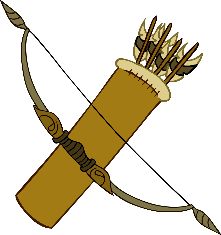 Bow And Arrows - Bow And Arrows Clipart (900x955), Png Download