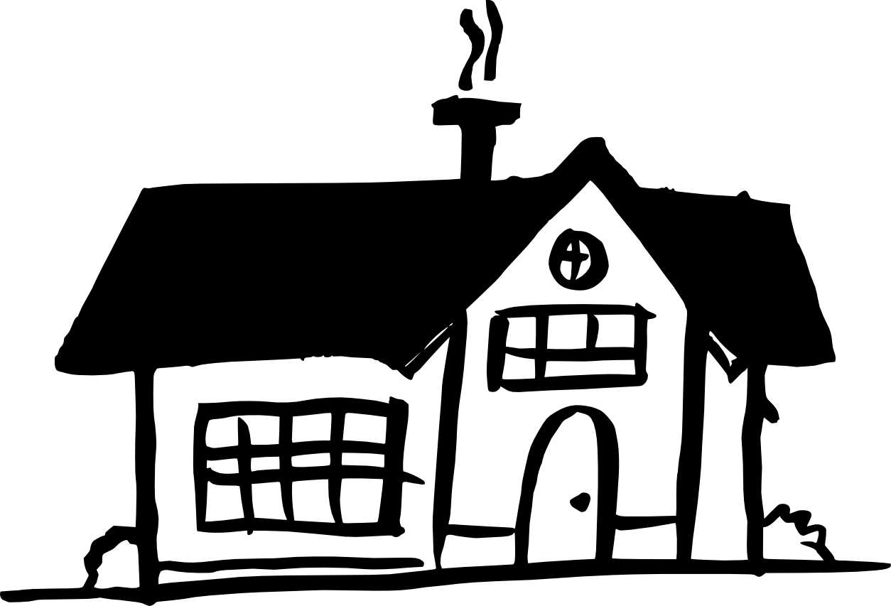 Free Download - House Drawing Transparent (1254x853), Png Download