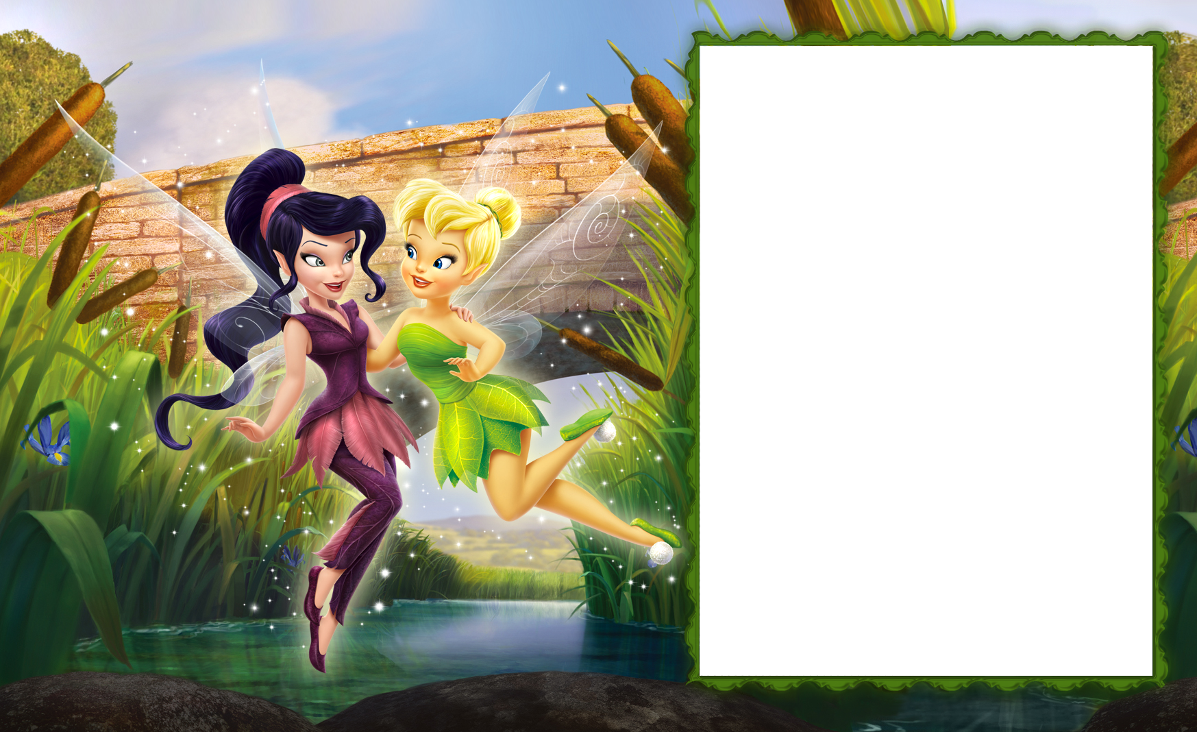 Borders And Frames Tinker Bell (1747x1068), Png Download