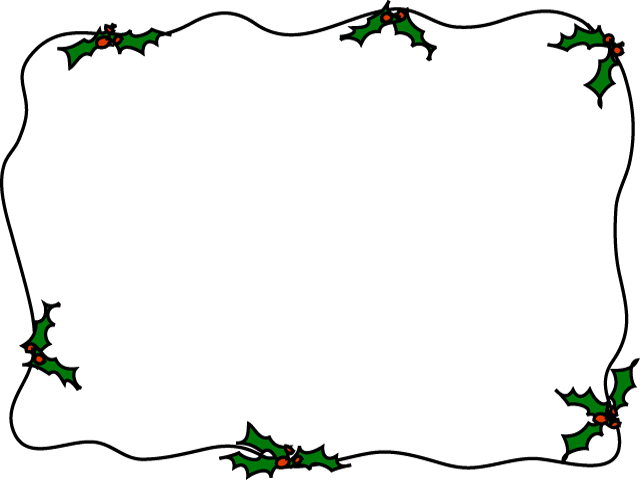 Holly Border For Multimedia Project (640x480), Png Download