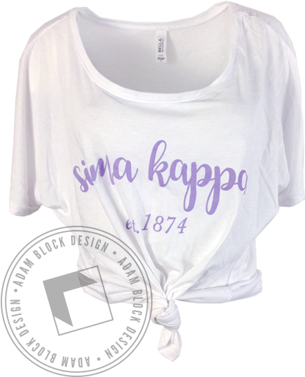 Sigma Kappa 1874 Flowy Tee - Sigma Nu Snake Shirt (464x585), Png Download
