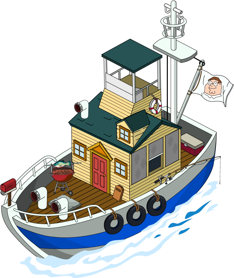 Griffin Houseboat - Boat (906x1026), Png Download
