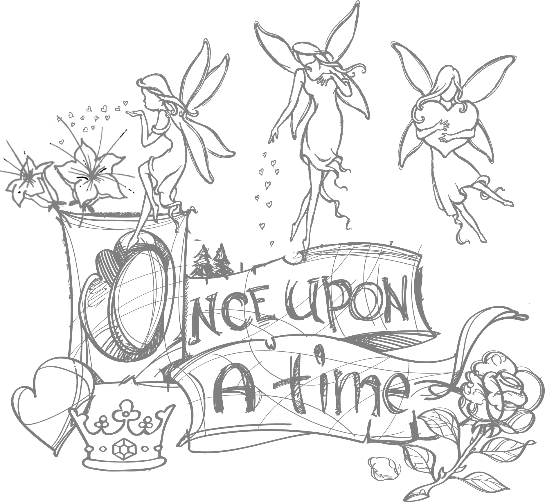 Greece - Fairy Tales Black And White (2026x1803), Png Download