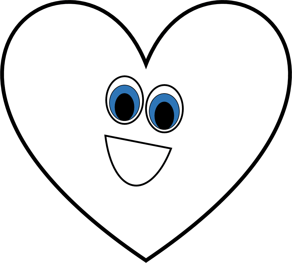 Graphic Freeuse Library Heart Shape Clipart Black And - Heart (998x900), Png Download