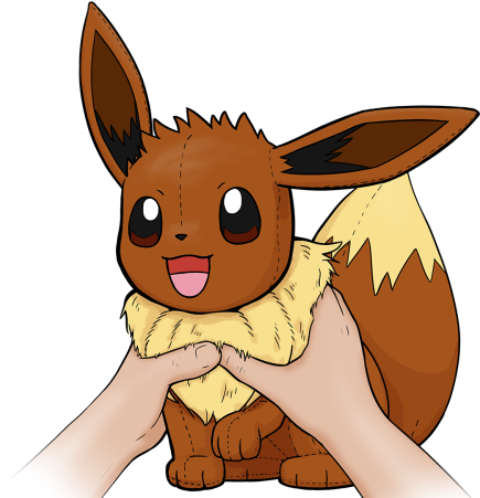 The Pokémon Company Has Released A New How-to Video - My Friend Eevee Plush (800x455), Png Download
