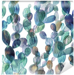 Cactus Pattern In Watercolor Style - Aguarela Cactus (400x400), Png Download