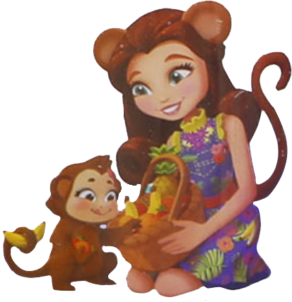 Merit Monkey - Cartoon (413x428), Png Download