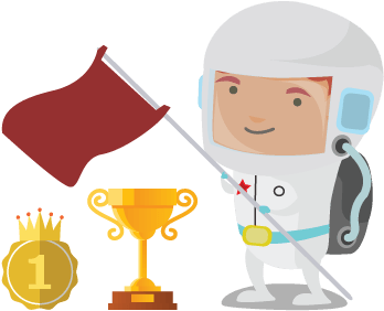 Flag-astronaut - Download (505x308), Png Download
