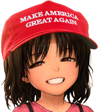 Anime Animegirl Maga Makeamericagreatagain - Make America Great Again Anime (372x426), Png Download