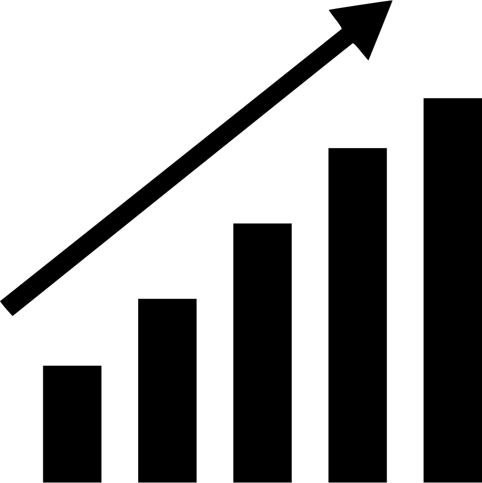 Bars Graph Up Comments - Graph Up Icon Png (980x982), Png Download