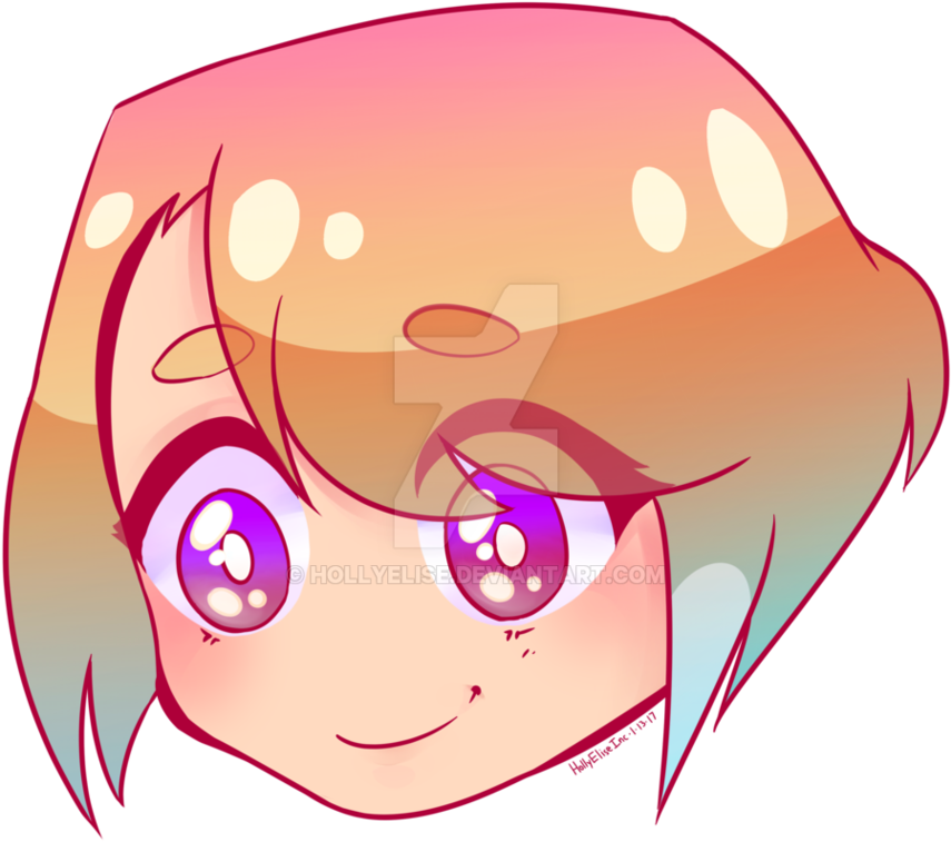 Banner Library Very Random Floating Girl By Mistletoesart - Anime Girl Head Png (974x820), Png Download