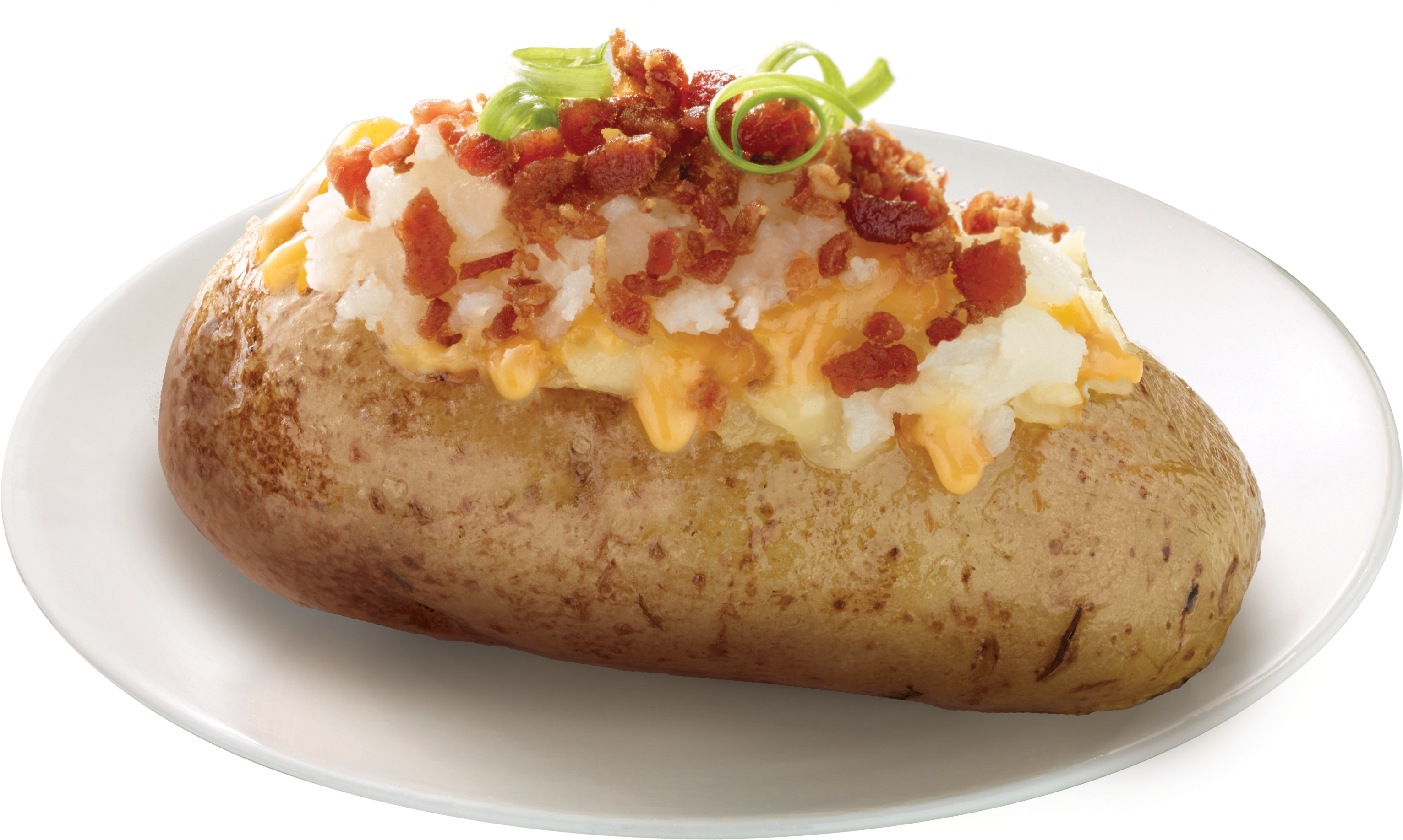 Baked Potato Png Black And White Library - Loaded Baked Potato Png (3468x2187), Png Download