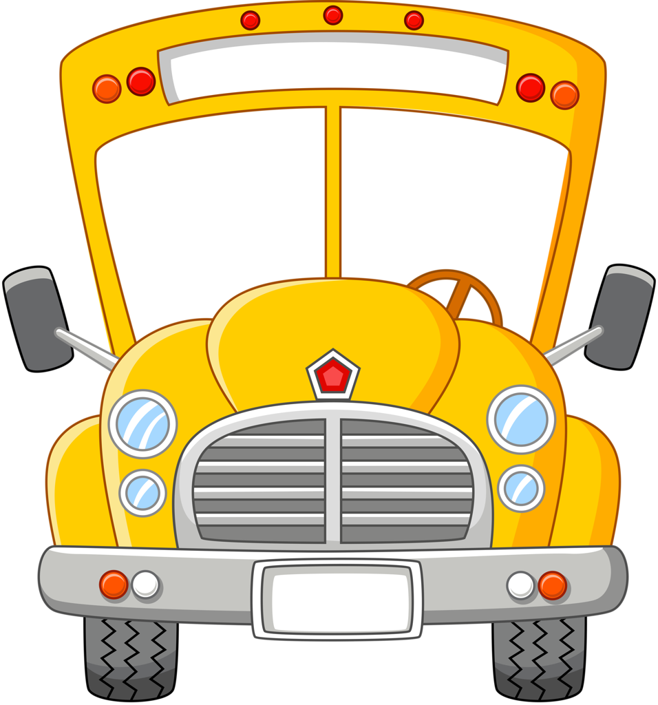 Png Clip Art - School Bus Front Clipart (956x1024), Png Download