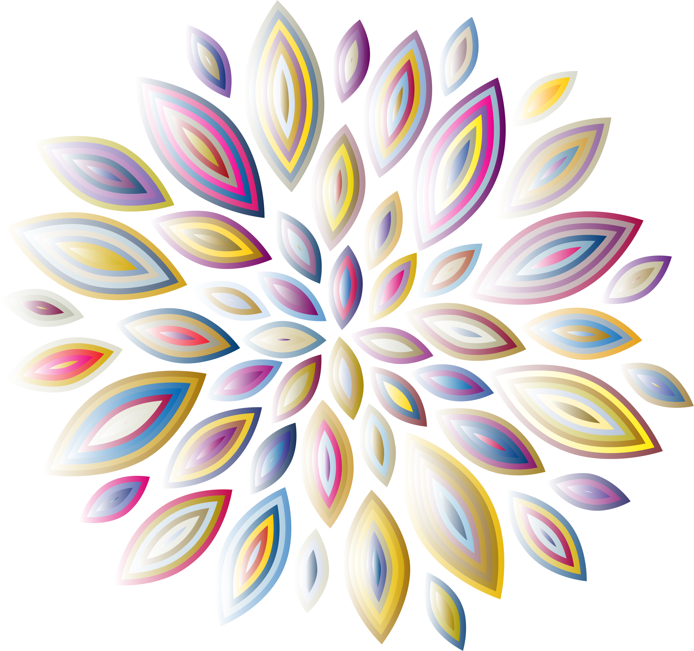 This Free Icons Png Design Of Chromatic Flower Petals (2340x2196), Png Download