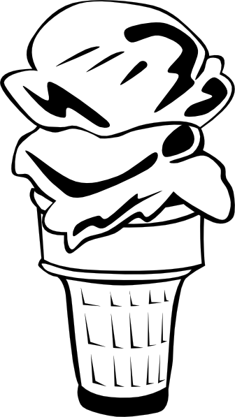 Ice Cream Cone - Coloring Book Foods (336x597), Png Download