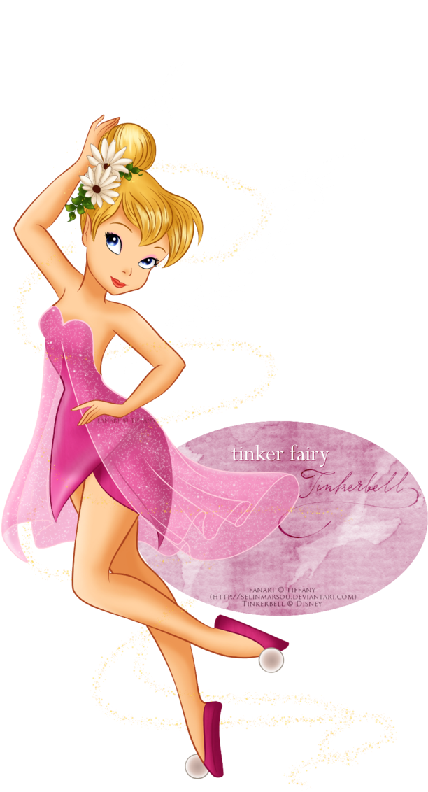 Pink Tink By Selinmarsou On Deviantart - Tinkerbell Pink Disney Png (687x1164), Png Download