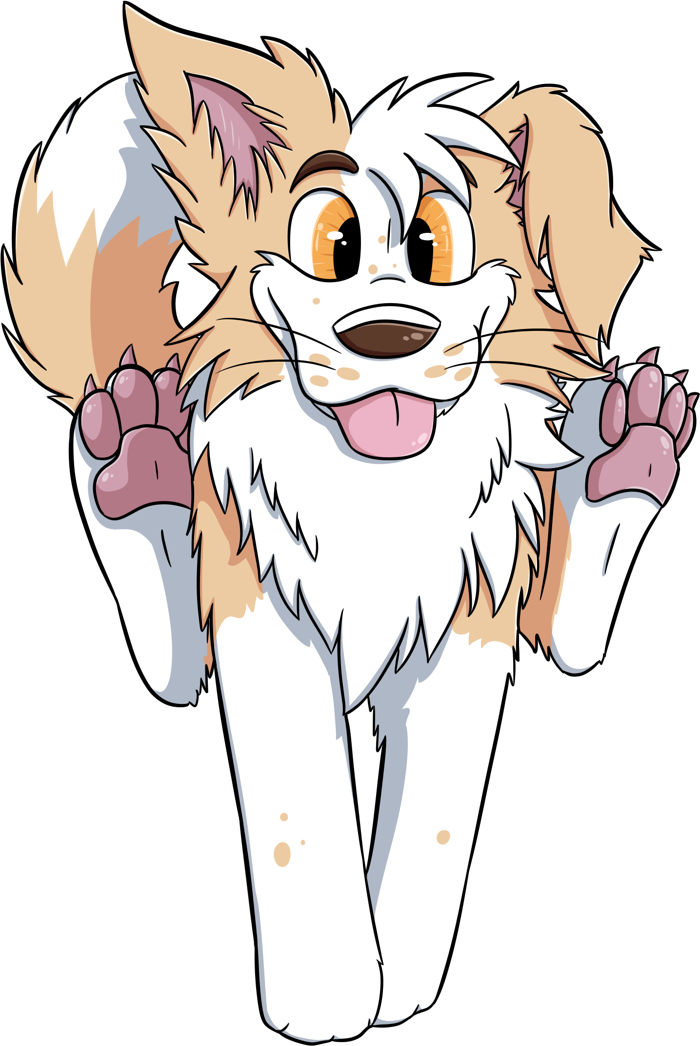 Running Cartoon Border Collie - Border Collie Cartoon Drawing (1550x2254), Png Download