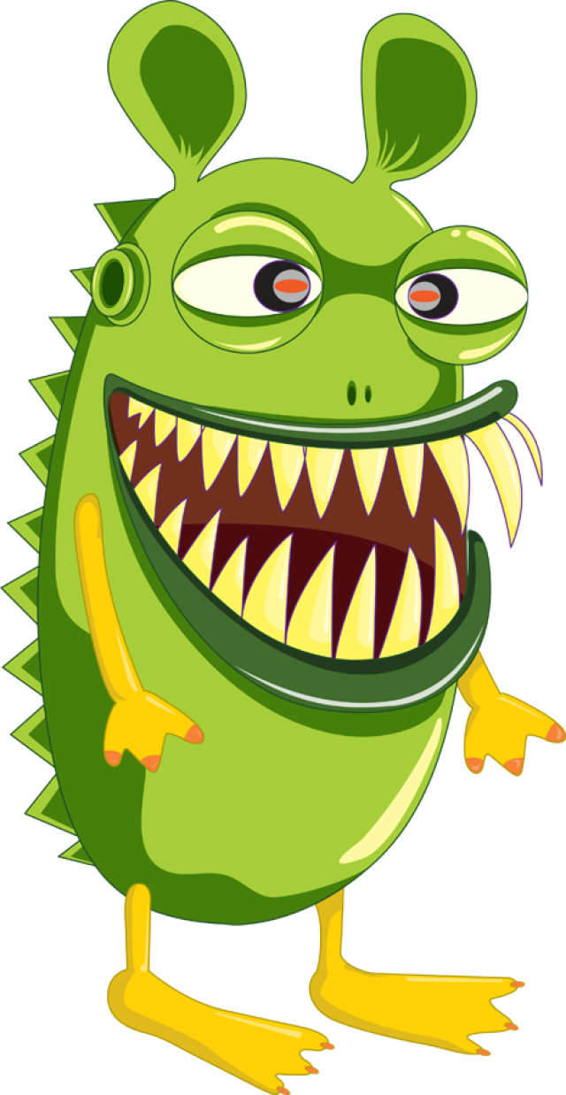 Cookie Monster Clipart Green - Clip Art (640x1238), Png Download