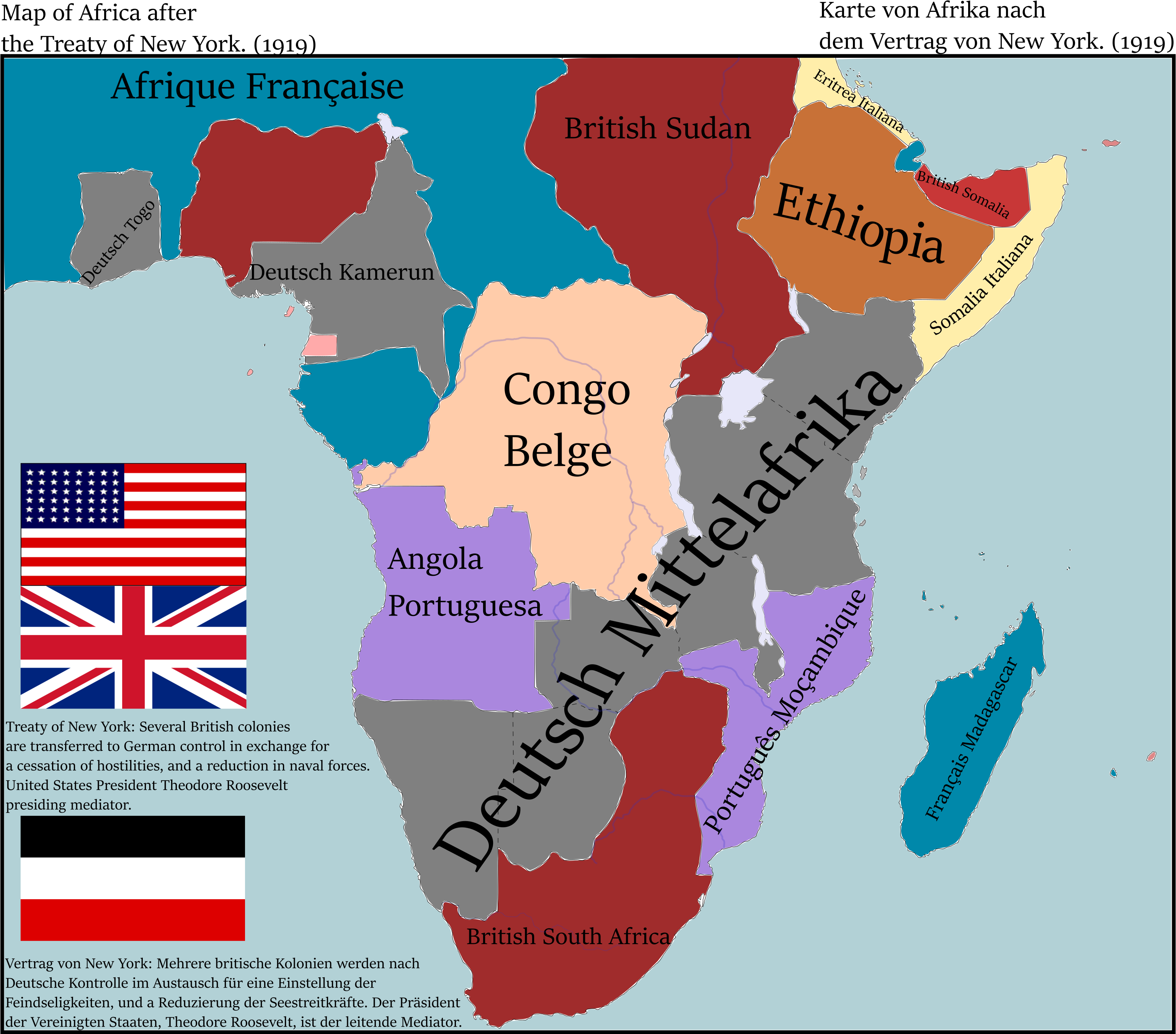 An Alternate Africa For An Alternate 20th Century Submitted - Alternative History South Africa (3208x2700), Png Download