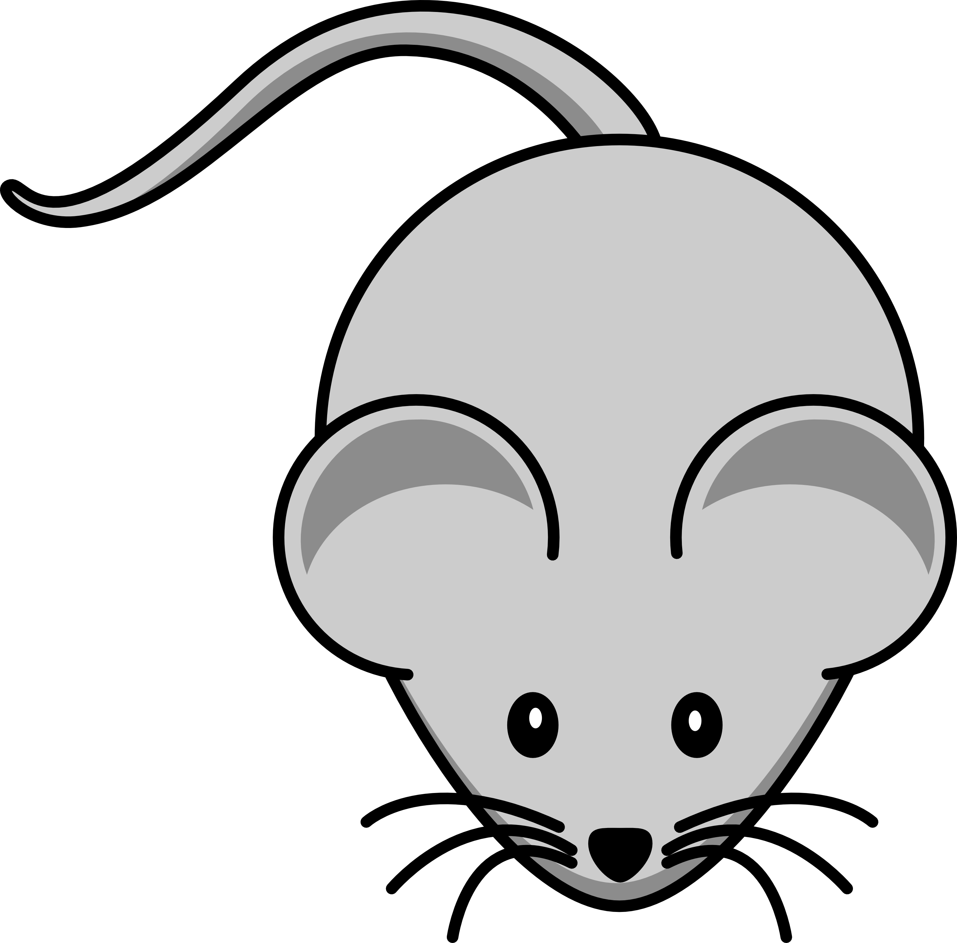 Black Rat Cliparts - Cartoon Mouse Shower Curtain (3200x3156), Png Download