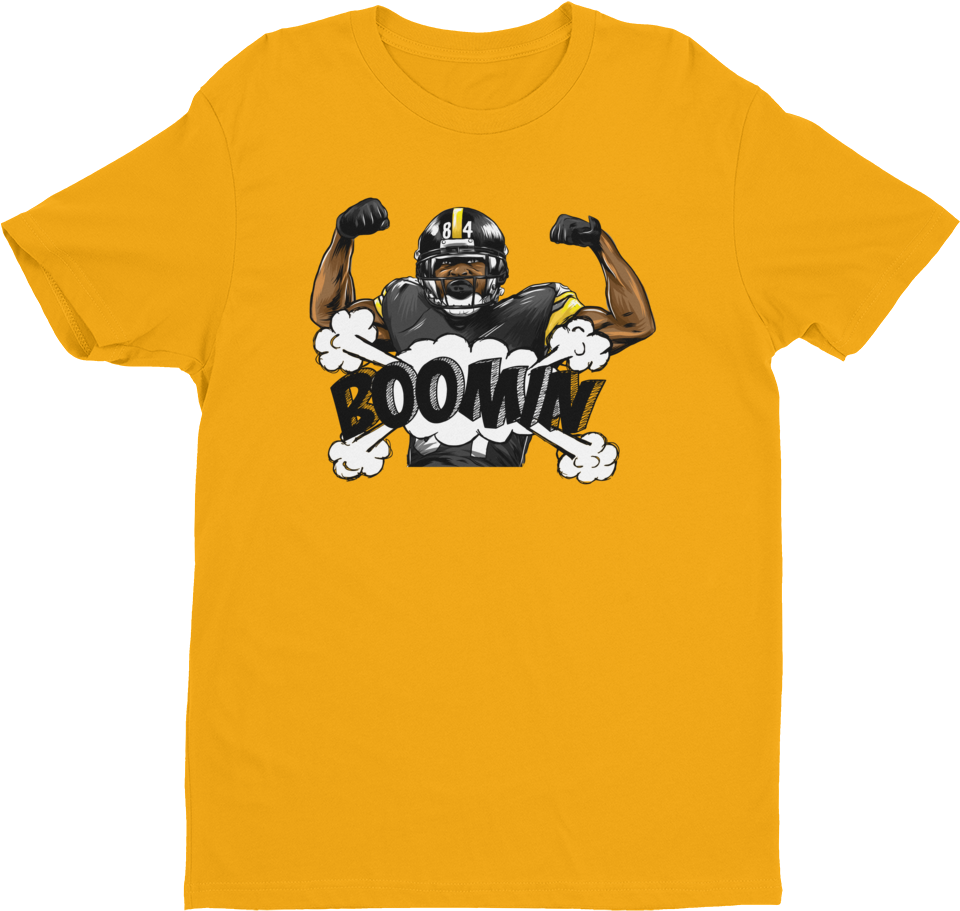 Antonio Brown Pittsburgh Steelers Booming T Shirt - T-shirt (1000x1000), Png Download