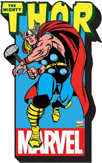 Thor Logo Magnet - Cartoon The Mighty Thor (555x555), Png Download