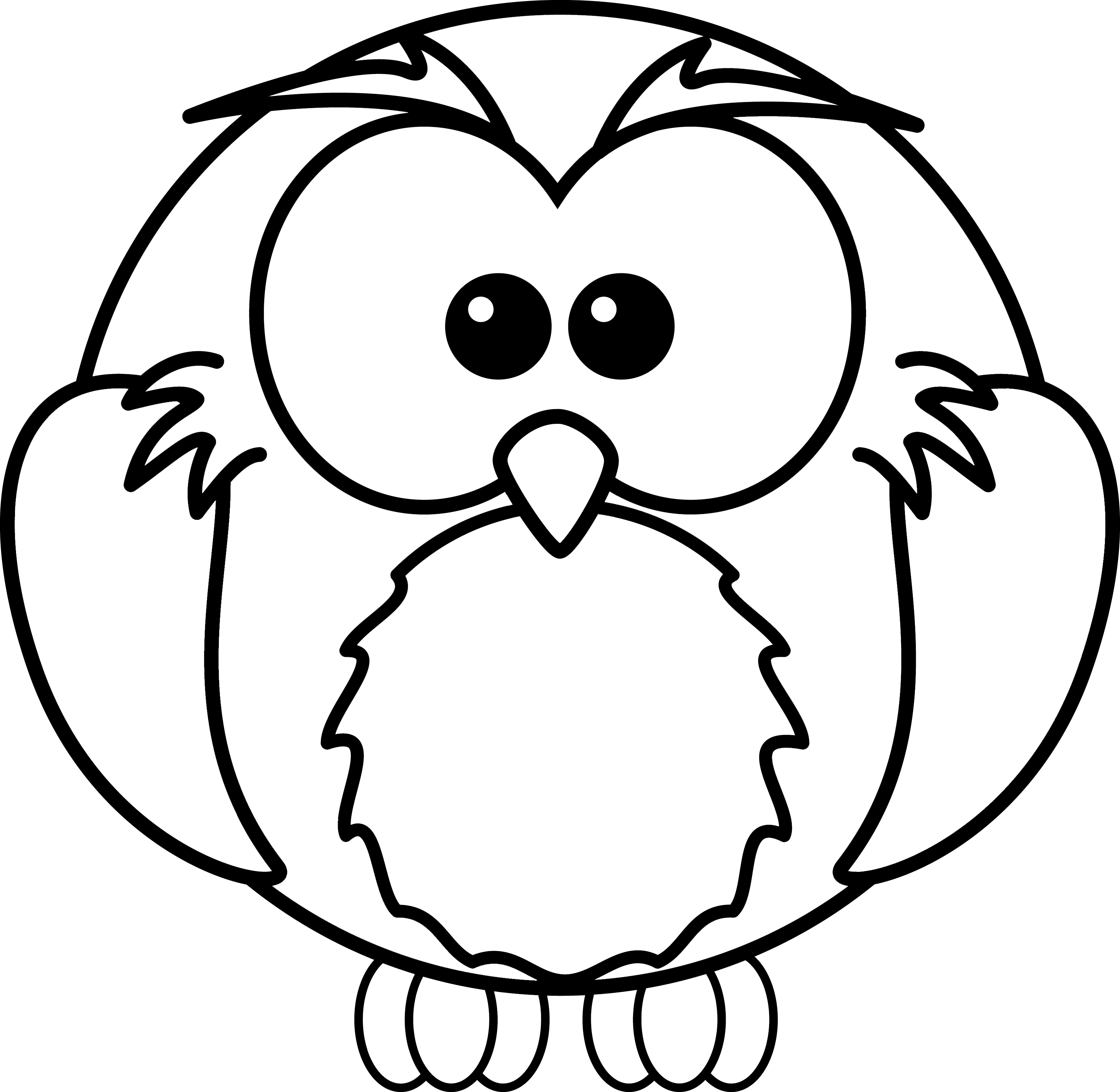 Baby - Colouring Pages Of Owl (3281x3200), Png Download